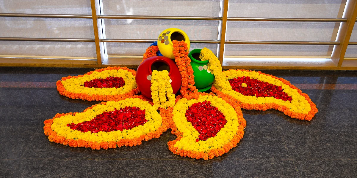 10 Beautiful Flower Rangoli Designs