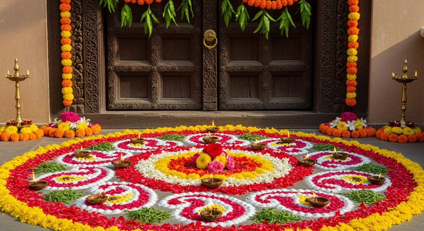 Classic Door Flower Rangoli