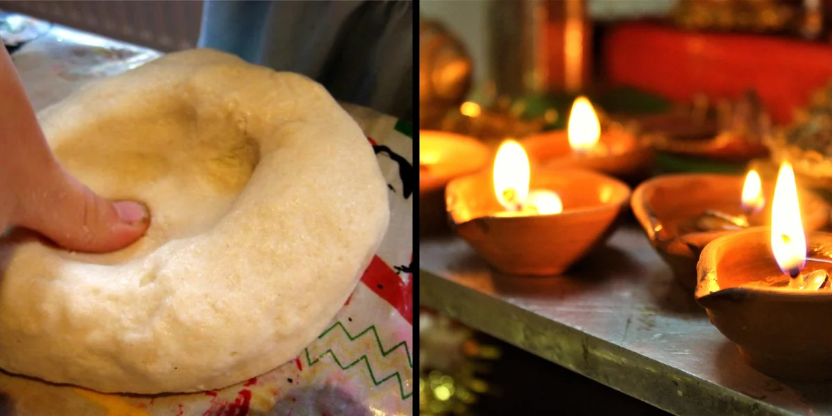 Salt Dough Diya Keepsakes