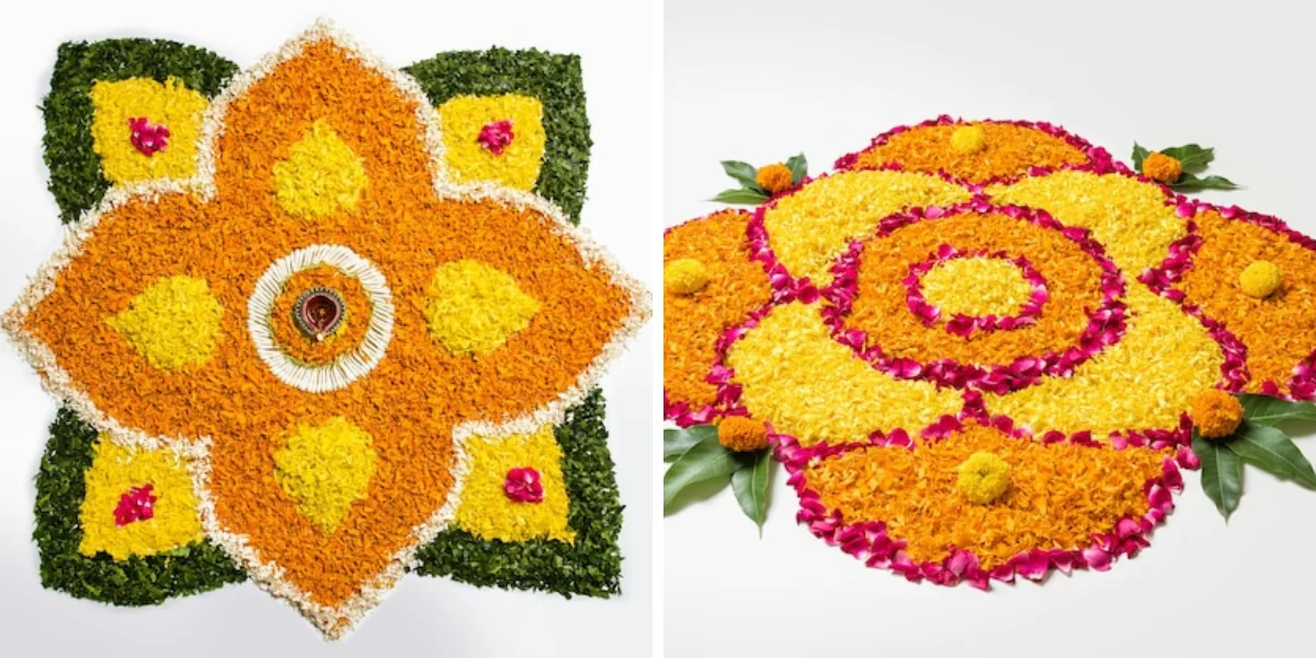 Simple Flower Petal Rangoli
