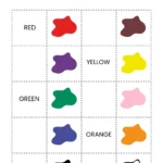 Colors Memory Game Cards Worksheet In Colorful Simple Style