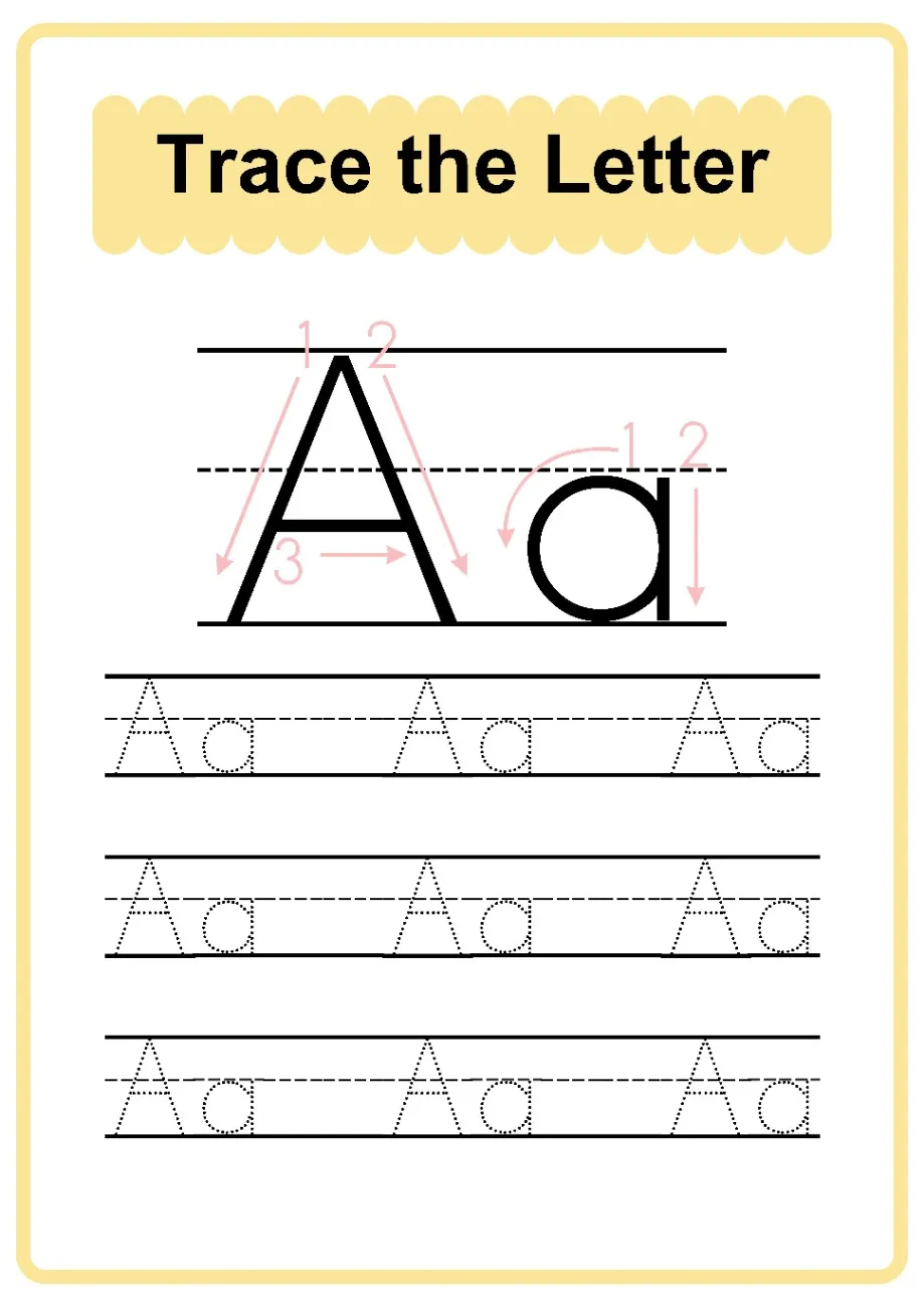 Alphabet Tracing Trace The Letter Worksheet