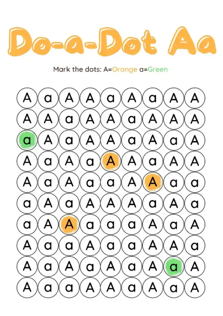 Mark The Dots With Colours