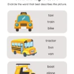 Transportation Word English Pick The Right Transportation Worksheets