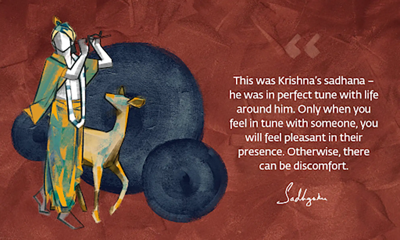 Krishna’s sadhana