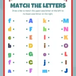 Colorful Fun Match The Letters Worksheet