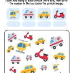 Counting Worksheet_ Count Vehicle And Give Numbers