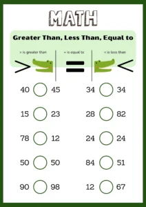 Fill The Circle With Correct Sign
