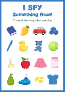 I Spy the Colours Worksheet English Language Arts in Colorful Style