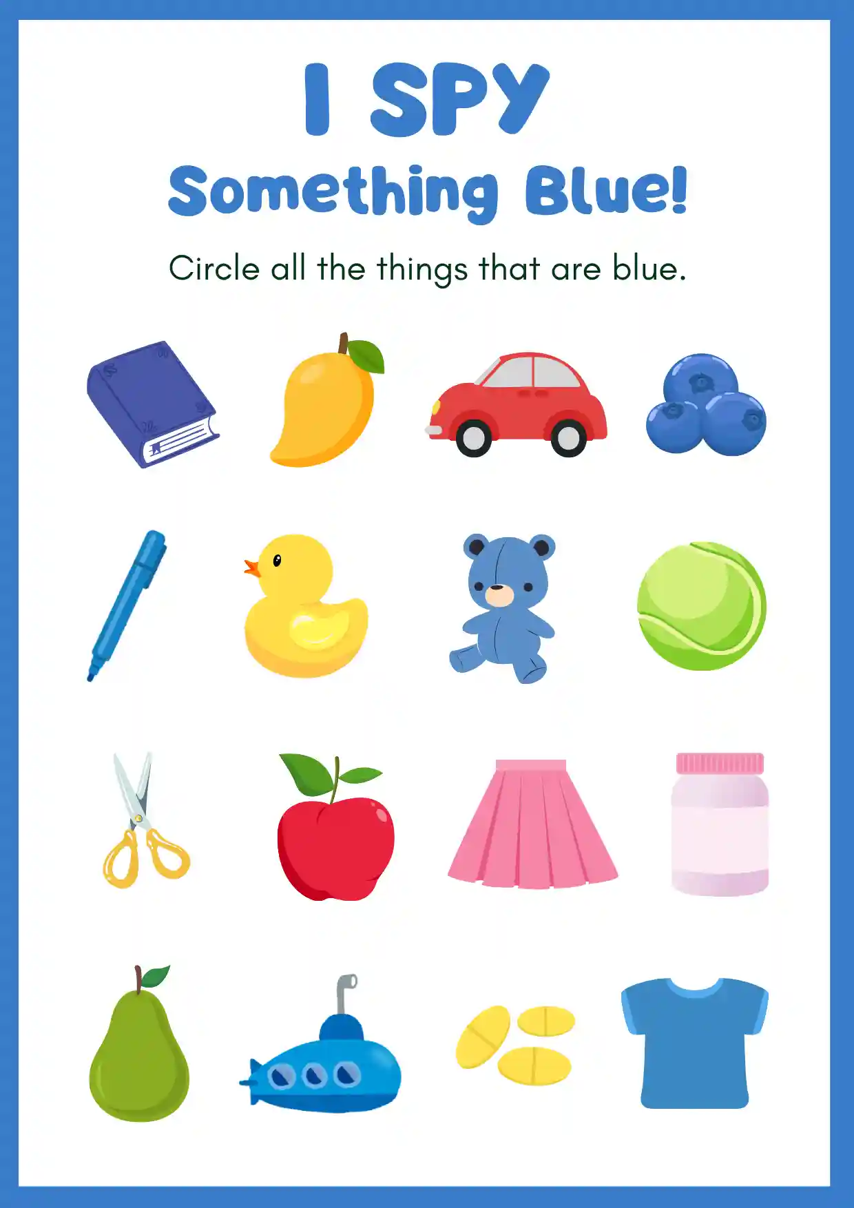 I Spy the Colours Worksheet English Language Arts in Colorful Style