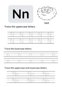 Letter Tracing_ Trace The Letter N