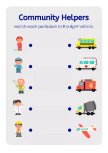 Match Profession Worksheet_ Match profession to the right vehicle