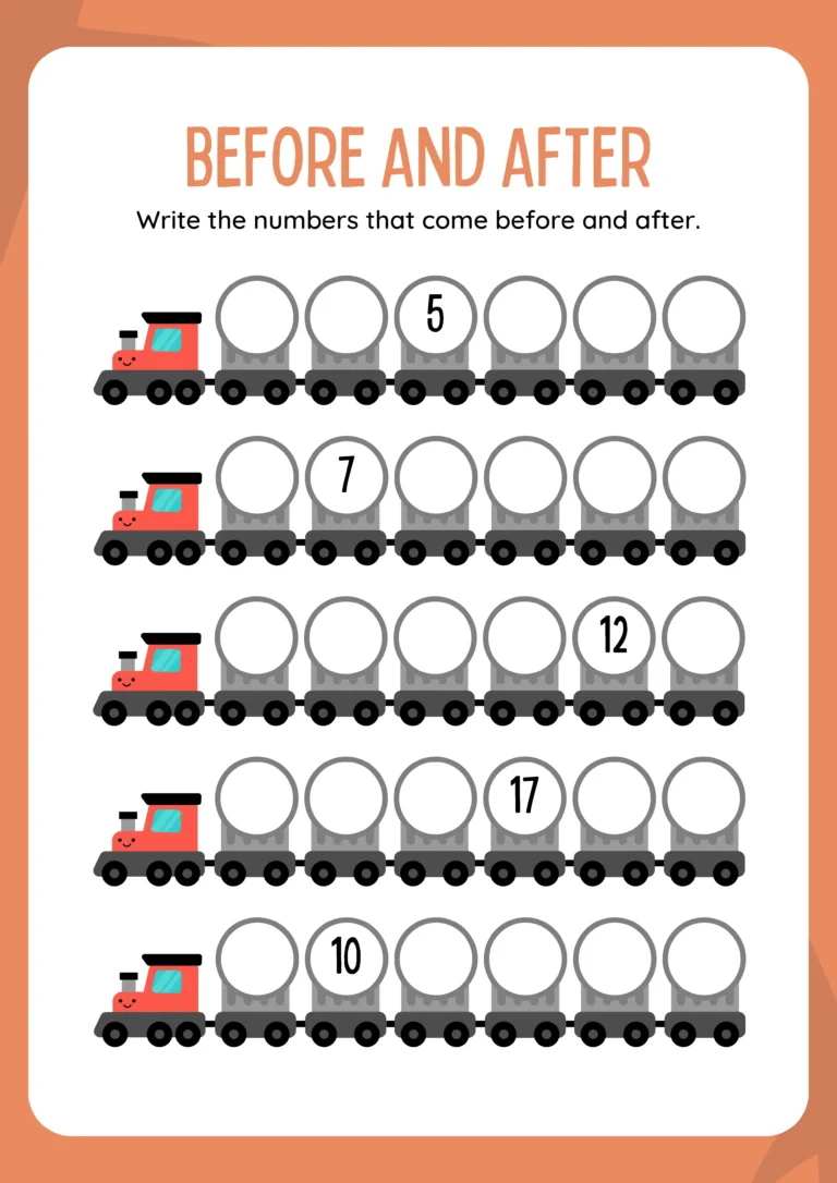 Write The Before and After Numbers