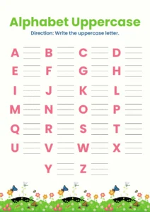 Write Uppercase Kinder Writing