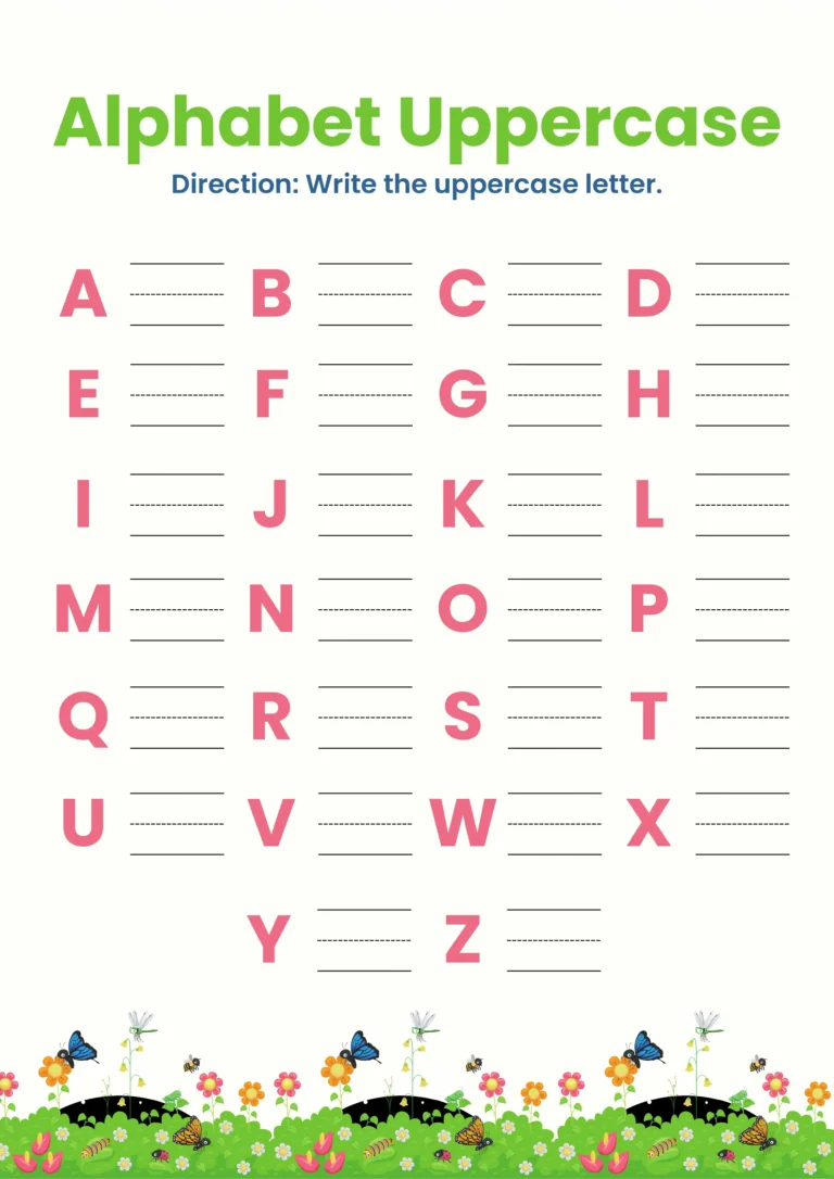 Write Uppercase Kinder Writing